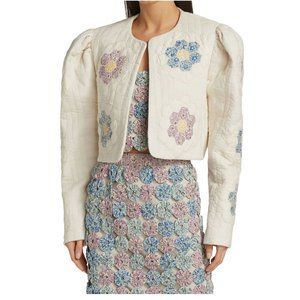 New with tags Sea Violette Cropped Quilt Jacket SZ M 100% Cotton